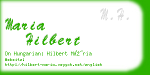 maria hilbert business card